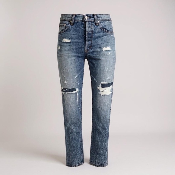 Daily Denim Blue Hype Classic Crop Jean in Tempest Japanese Rigid Denim AG NEW - Picture 1 of 15
